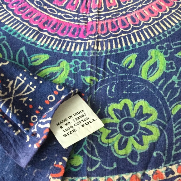 โ๏ธMandala Batik Full Sheet Curtain or Tablecloth COTTON - Picture 2 of 16